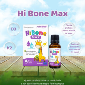 HIBONE MAX 20 ml – integratore di Vitamina D3 e K2.